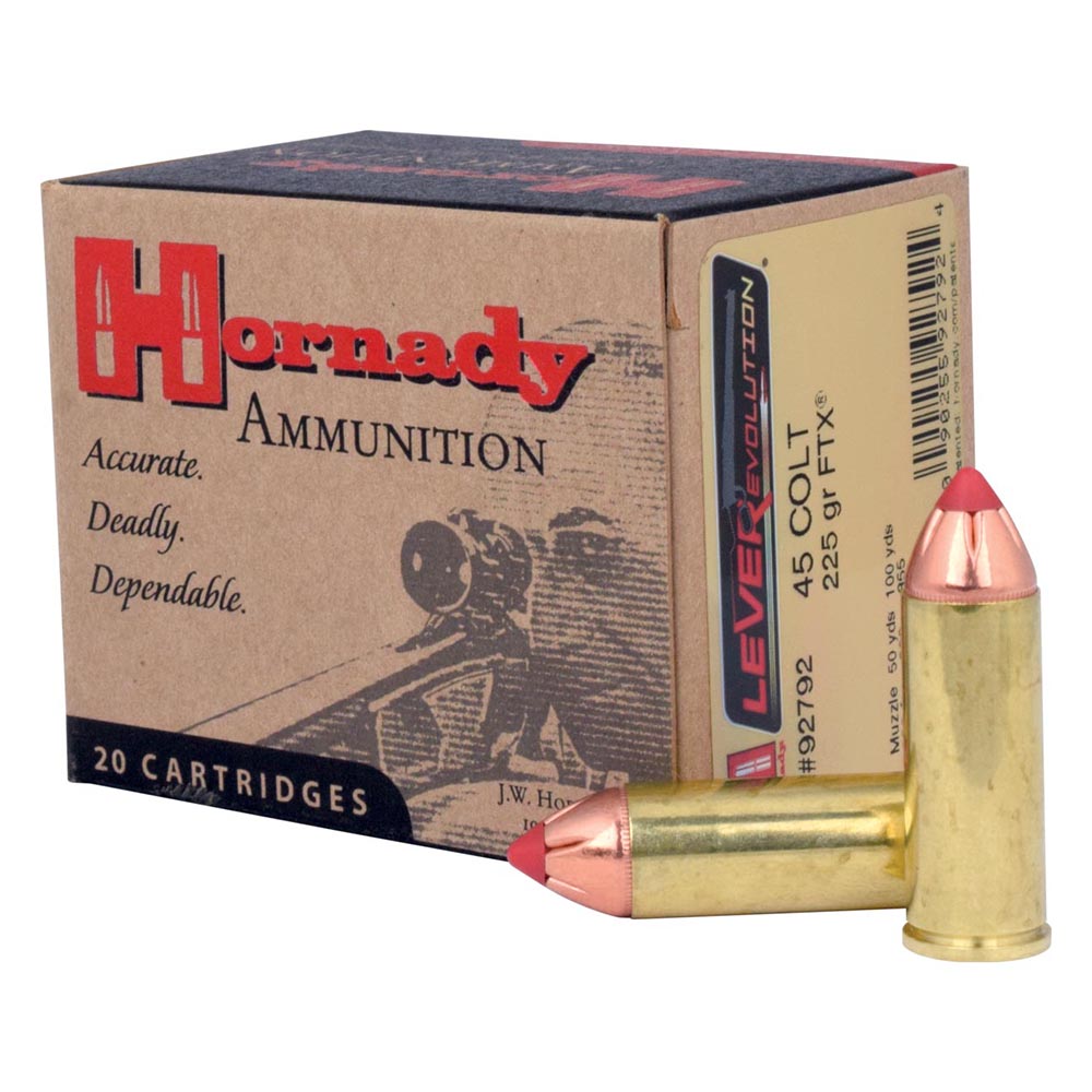 Hornady LEVERevolution .45 Colt 225 Grain Flex Tip eXpanding Centerfire Pistol Ammunition