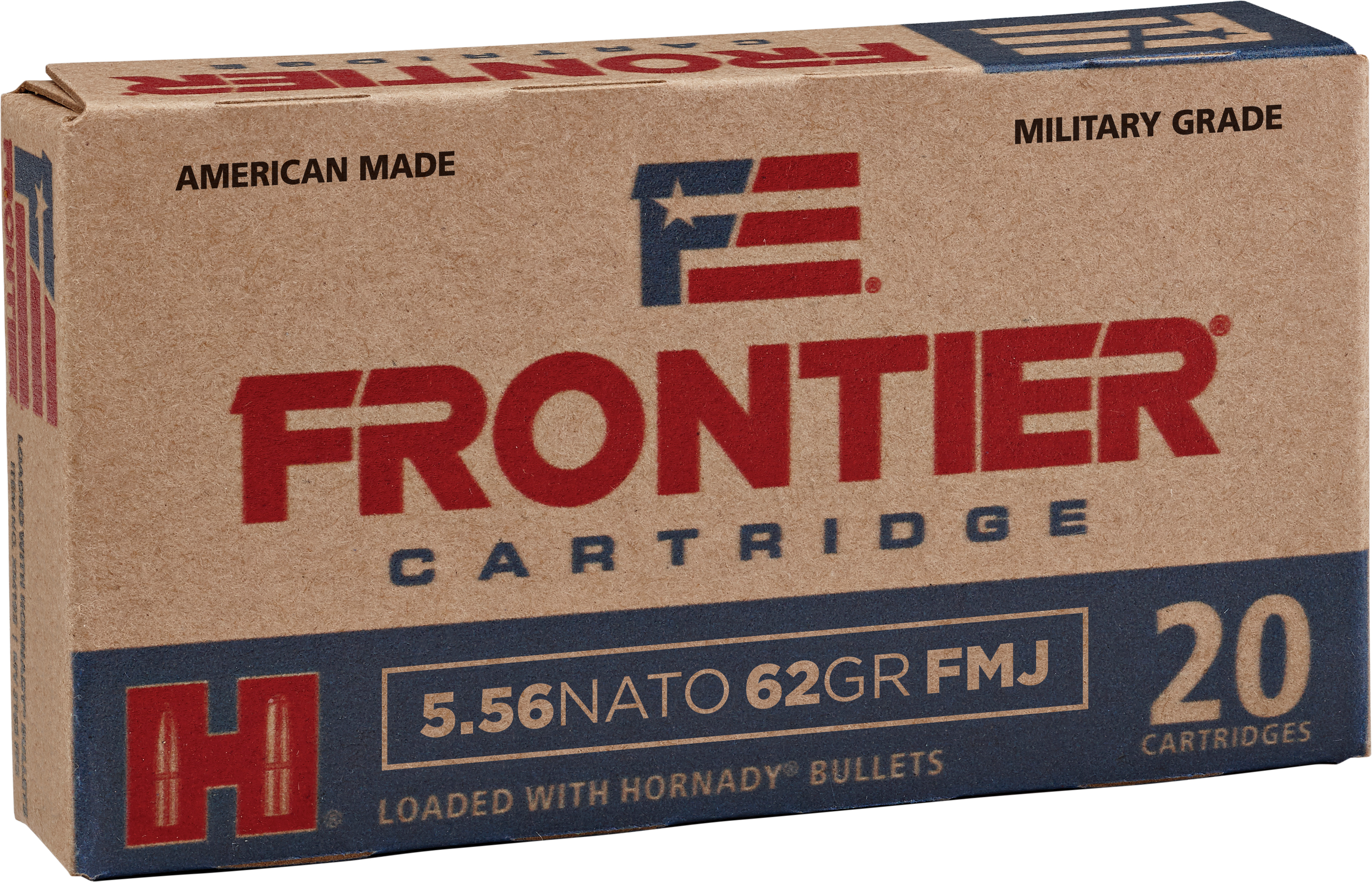 Hornady Frontier 5.56x45mm NATO 62 Grain Full Metal Jacket Centerfire Rifle Ammunition