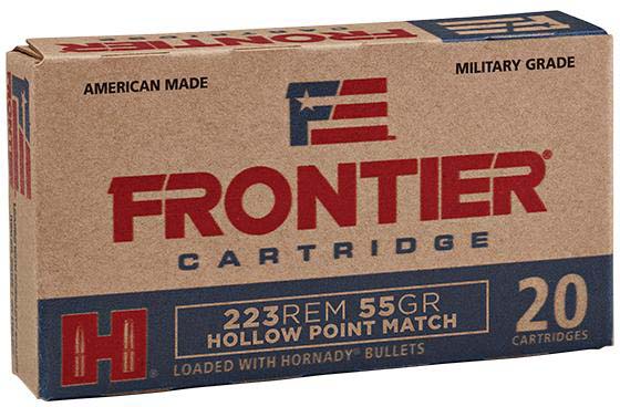 Hornady Frontier .223 Remington 55 Grain Hollow Point Centerfire Rifle Ammunition