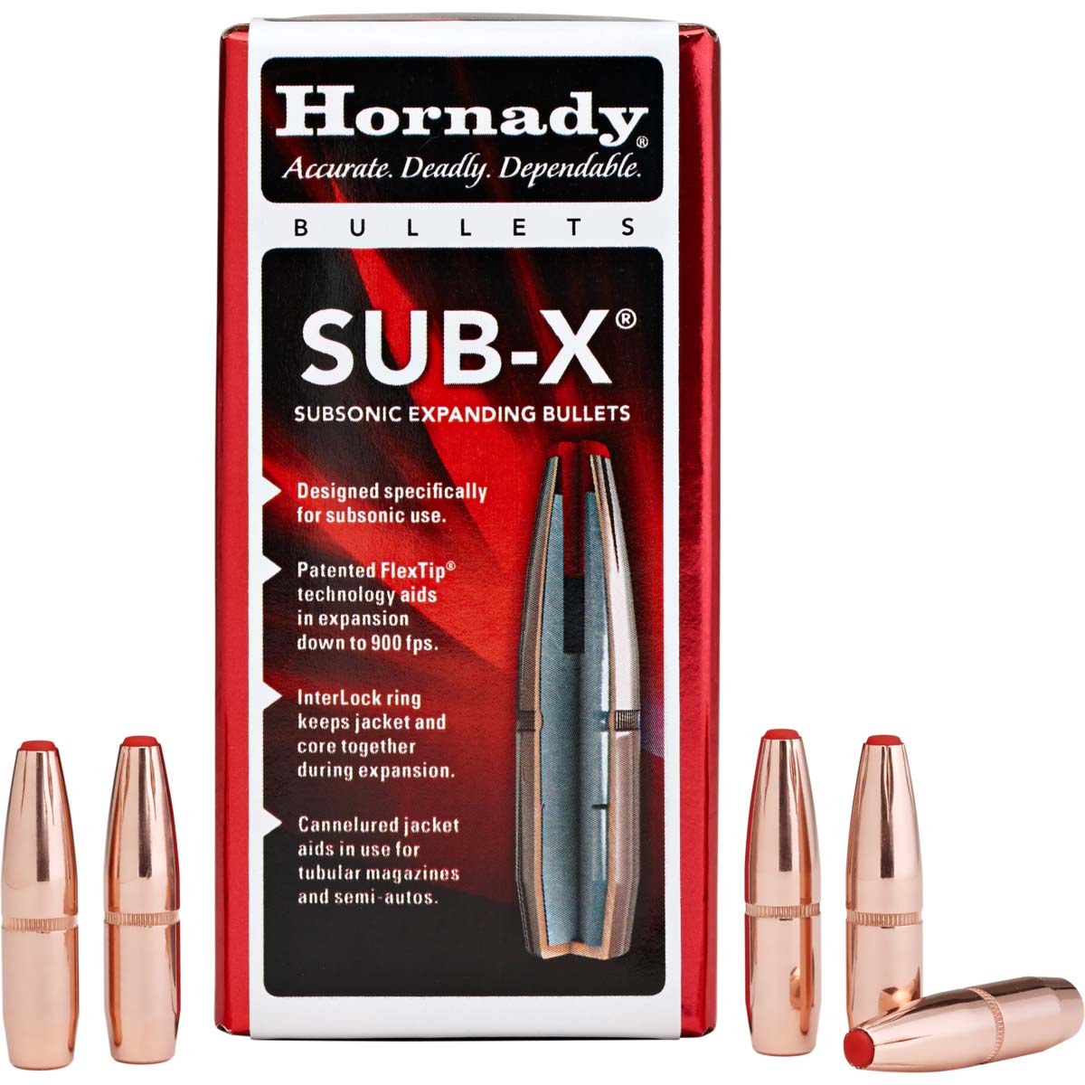 Hornady Sub-X 30-30 Win., 30 Caliber, 175 Grain Rifle Bullets