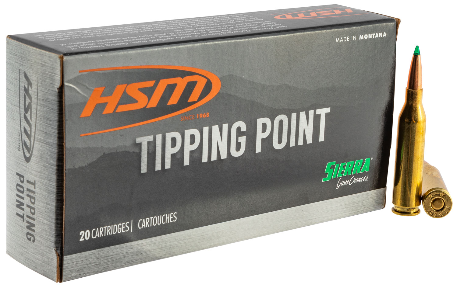 opplanet hsm 300winmag45n tipping point 300 win mag 165 gr sierra gamechanger 20 bx 20