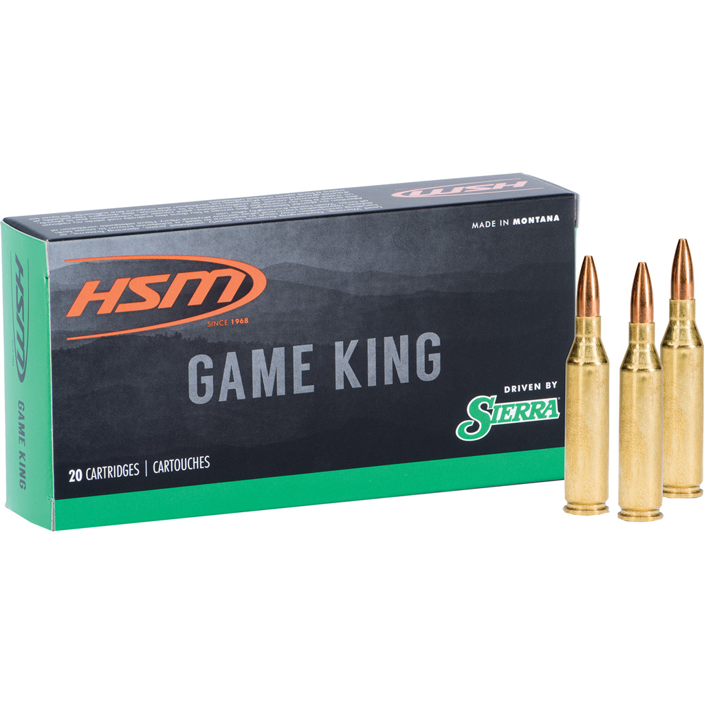 HSM Ammunition Game King .280 Remington 140 Grain Sierra Gameking Brass Cased Centerfire Rifle Ammunition