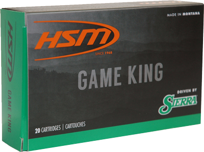 HSM Ammunition .270 Winchester Short Magnum 130 Grain Spitzer Boat Tail (SBT) GameKing Brass Centerfire Rifle Ammunition