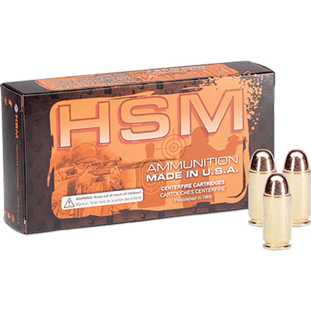 HSM Ammunition Training .38 Special 125 Grain Plated Flat Point Brass Cased Centerfire Pistol Ammunition