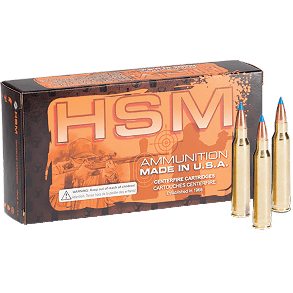 HSM Ammunition Varmint .223 Remington 64 Grain Winchester Power-Point Brass Cased Centerfire Rifle Ammunition