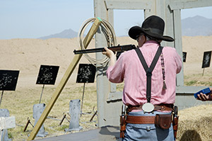 Western Shooter with a lever action rifle