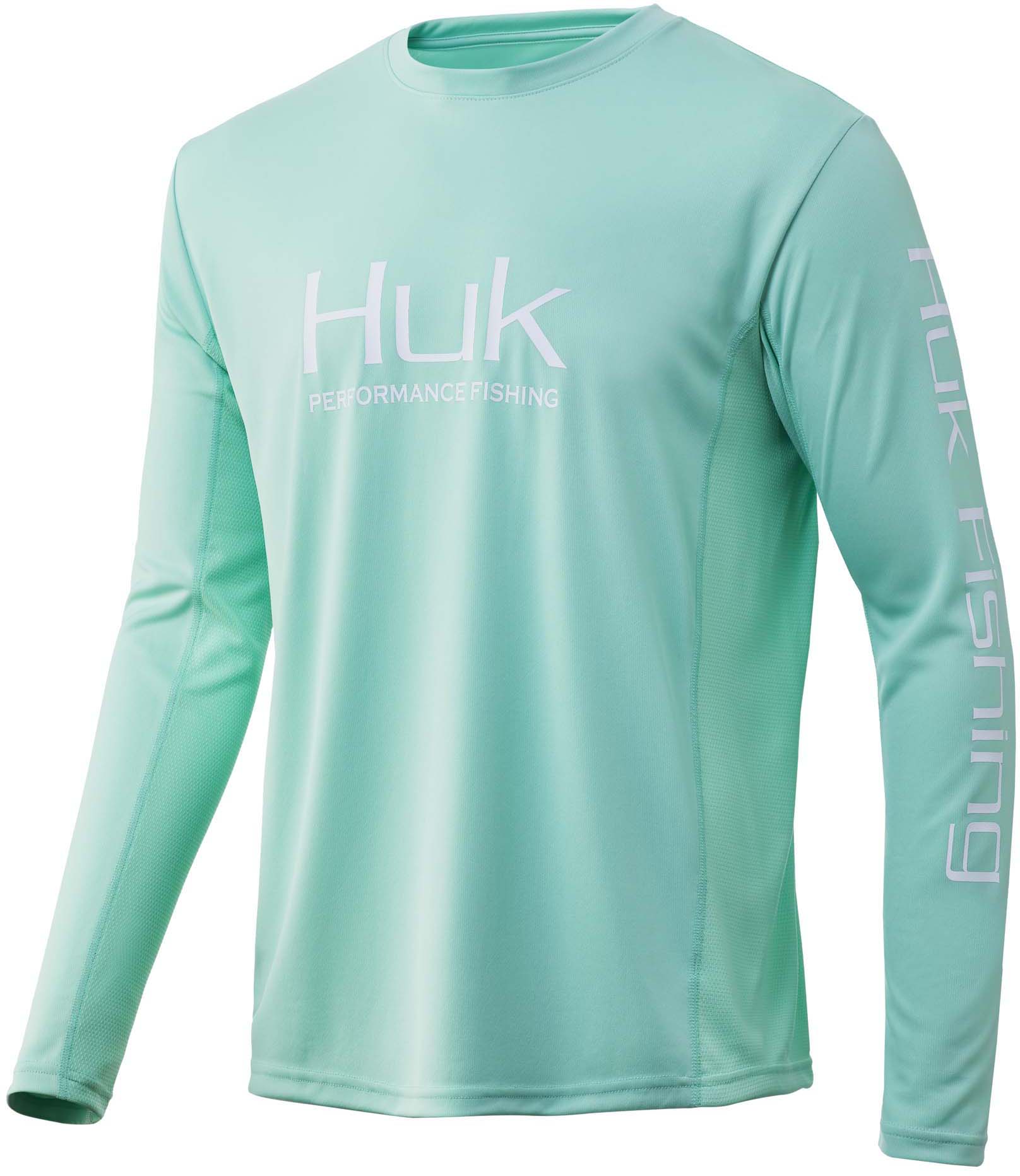 White H1200138-100 Color Huk Men's Icon Long Sleeve Fishing Shirt 