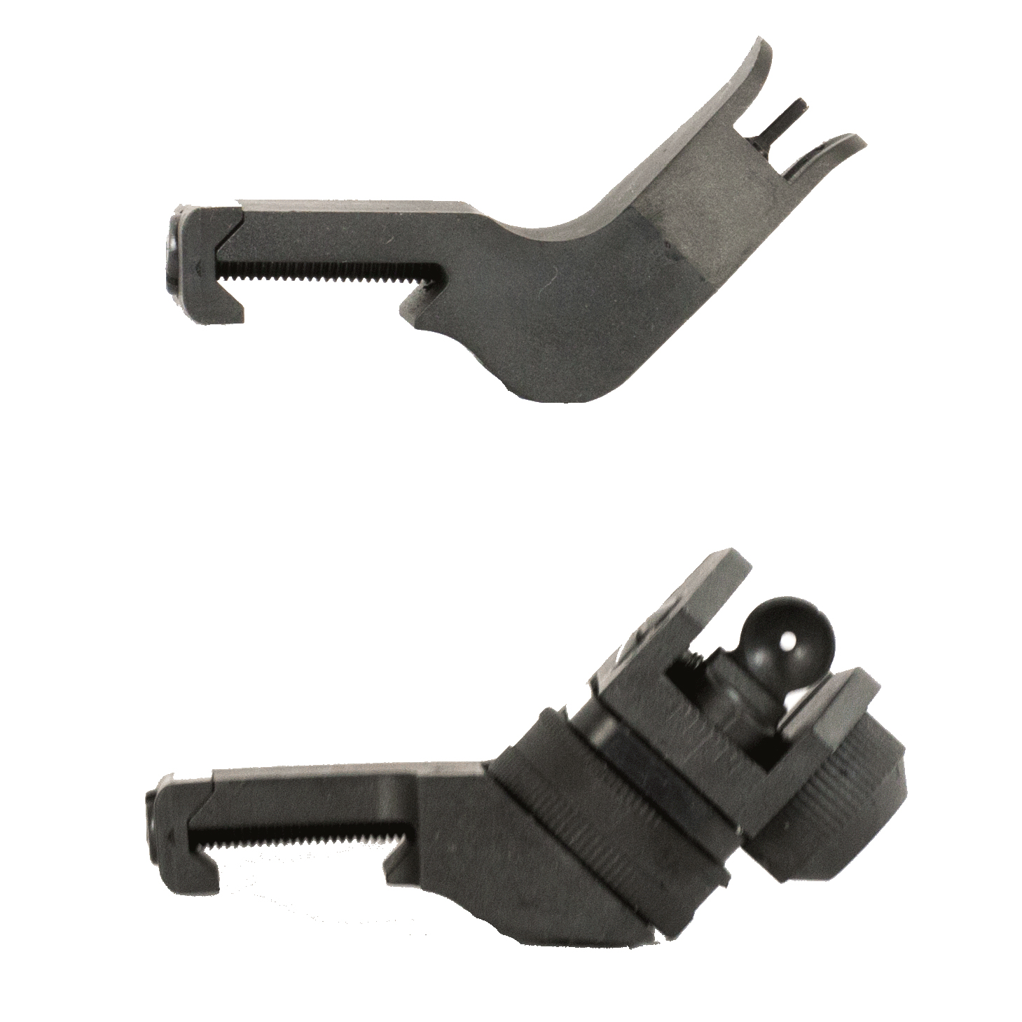 Flip Up Front & Rear 45 Degree Offset Adjustable Iron Sights Set Pair Polymer 
