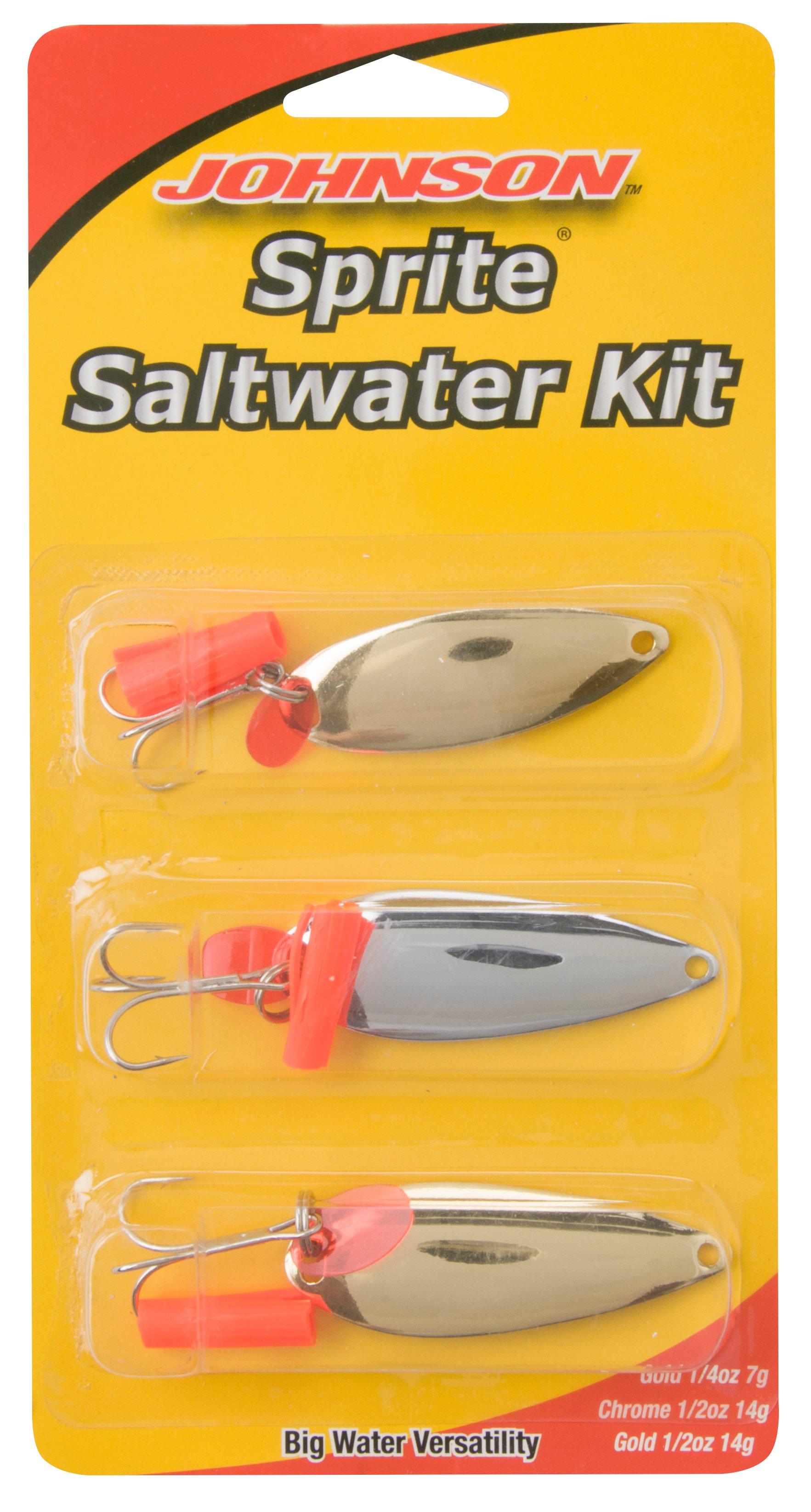 Johnson Sprite Saltwater Hard Bait Kit, Spoon