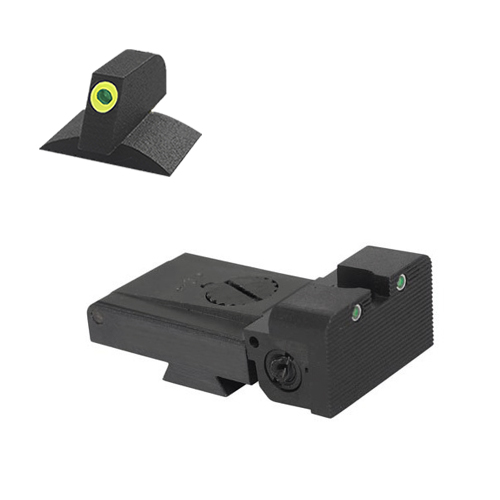 Kensight LPA TRT Serrated Rounded Blade Tritium Adjustable Rear Night Sight