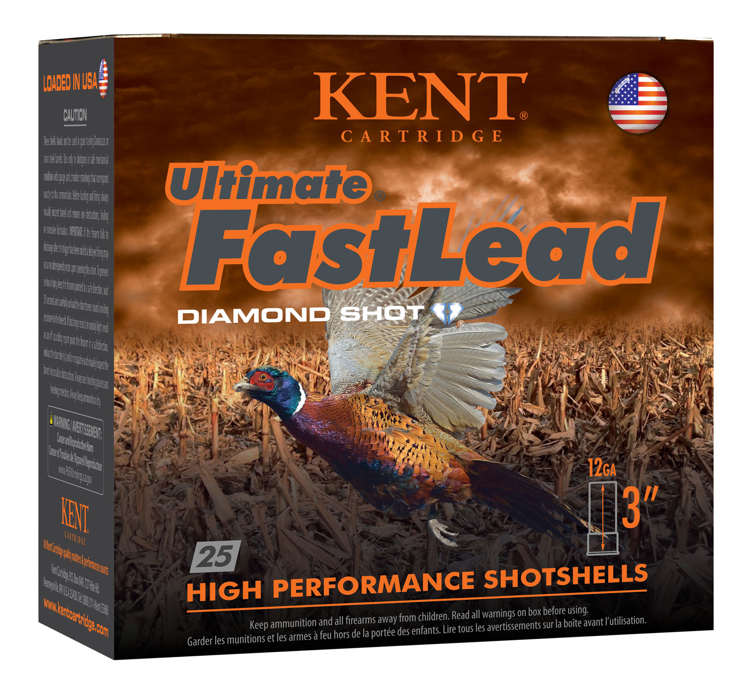 Kent Cartridge Ultimate Fast Lead 12 Gauge 1 3/4 Oz 3'' 4 Shot Shotgun Ammunition