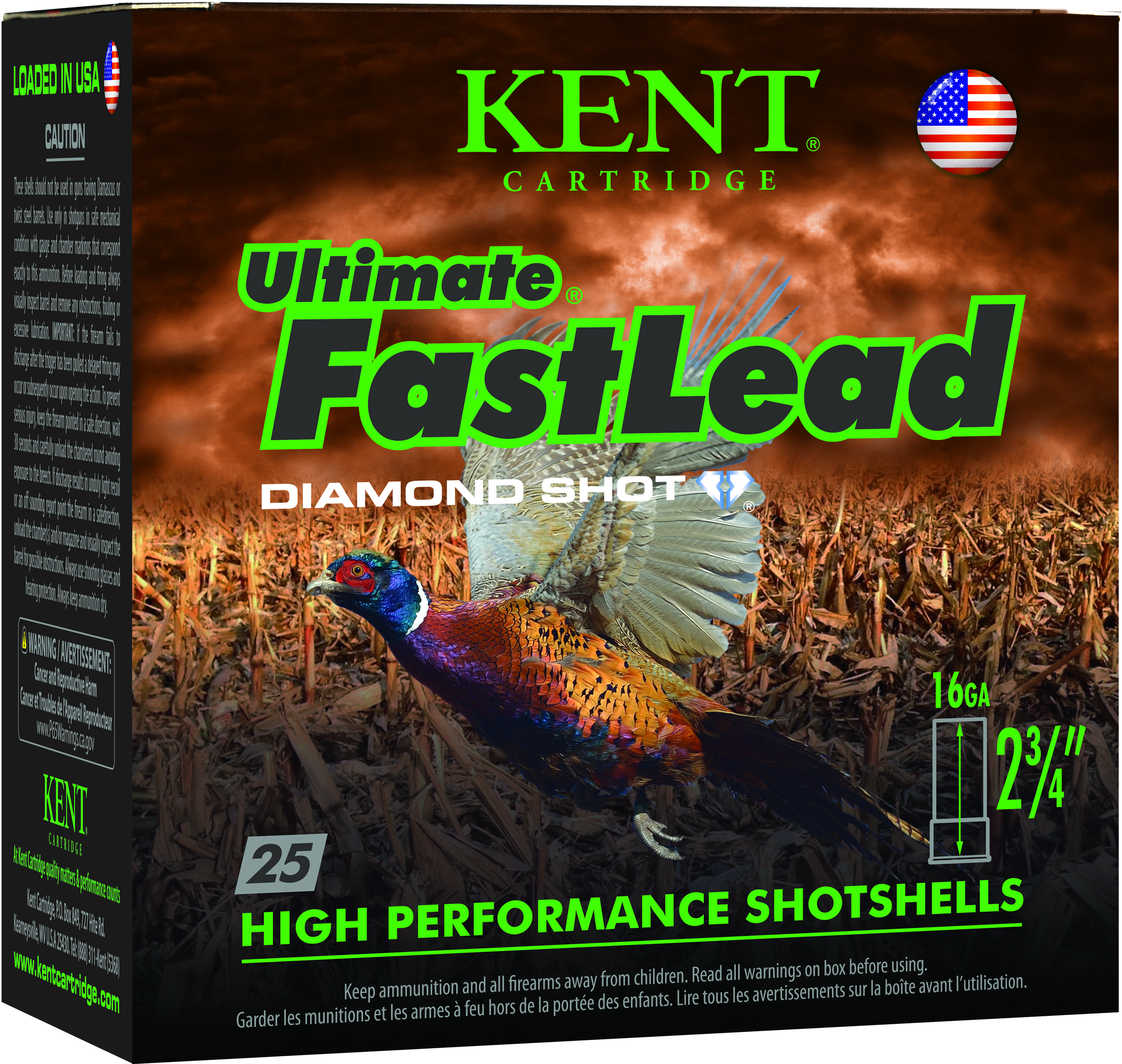 Kent Cartridge Ultimate FastLead 16 Gauge 1 1/8 oz 2.75in Shotgun Ammunition