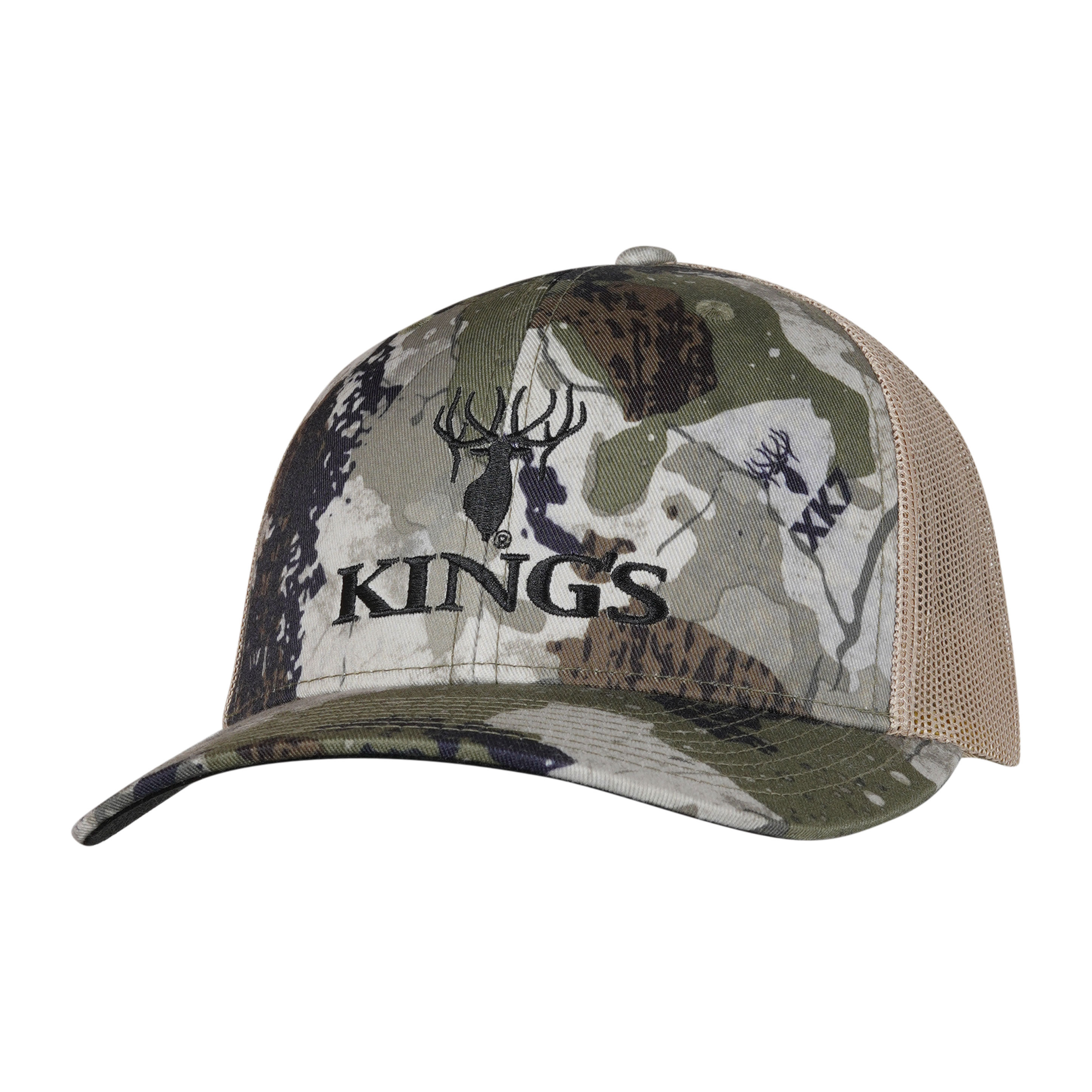 King ' S Camo Hunter Series Embroidered Mesh Hat - XK7
