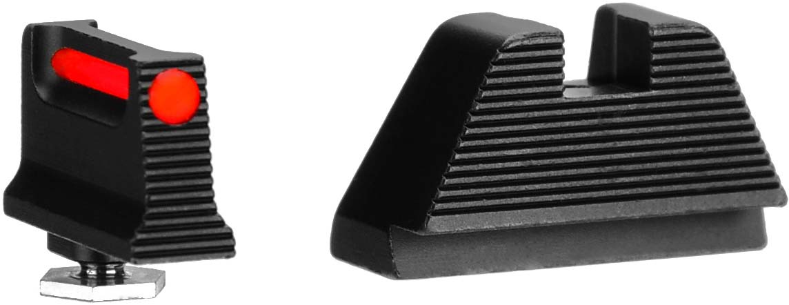 L2D Combat Co-Witness/Suppressor Height Fiber Optic Sight Set, Glock 9mm/.40S&W/.357 SIG