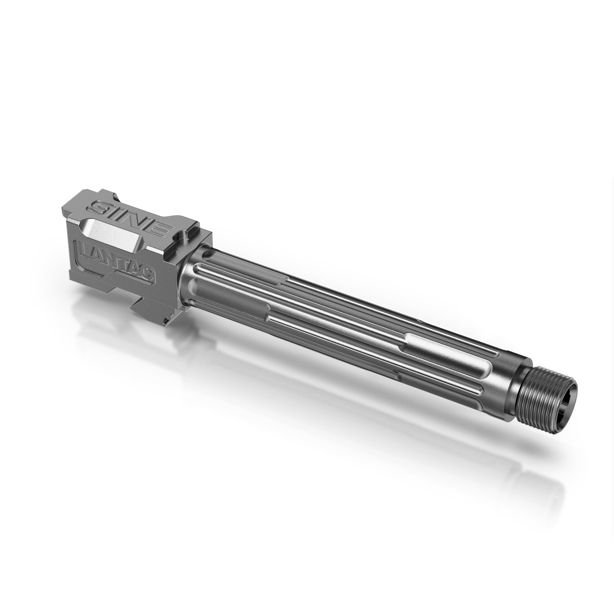 Lantac 01GBG17THSS 9INE Glock 17 9mm Luger 4.48" Stainless Steel Fluted/Threaded