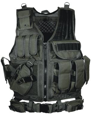 Utility Belt Digital Camo Pouches Law Enforcement Tactical Vest with Holster 