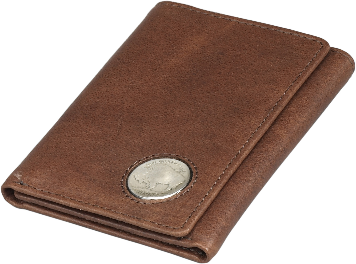 Bison Leather Trifold Wallet