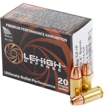 Lehigh Defense 9mm 115 Grain Controlled Fracturing Brass Pistol Ammunition