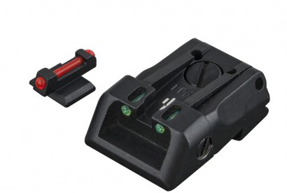 LPA Adjustable Red Front Green Rear Kimber Fiber Optic Sight Set