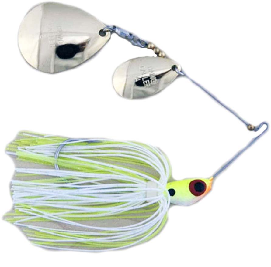 Lunker Lure Proven Winner Nickel/Gold Double Colorado/Indiana Blade  Spinnerbait
