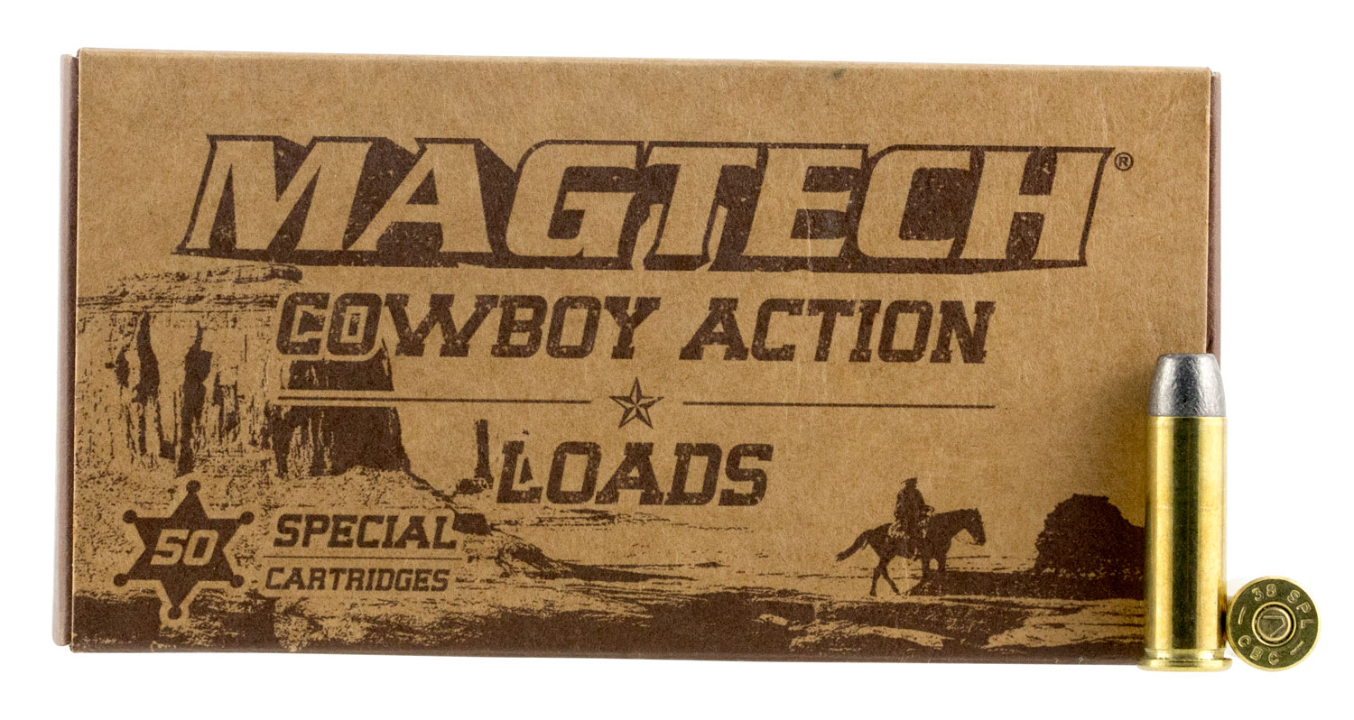 Magtech 38 Special 125 Grain Cowboy Action Lead Flat Nose Brass Cased Pistol Ammunition