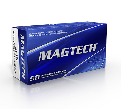 Magtech 38 Special 158 Grain Full Metal Jacket Flat Brass Cased Pistol Ammunition