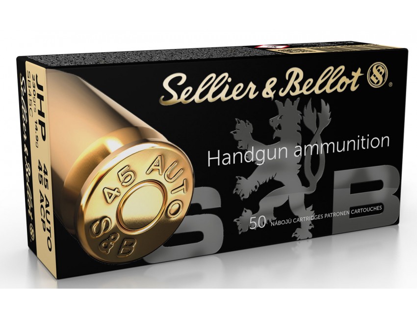 Sellier & Bellot 45 Auto 230 Grain Jacketed Hollow Point Pistol Ammunition