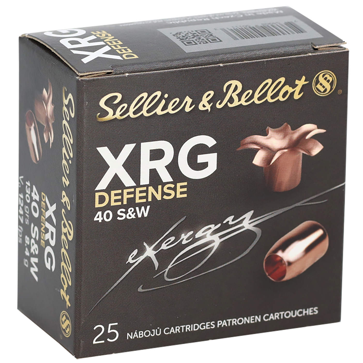 Sellier & Bellot eXergy .40 S&W 130 Grain TAC-EX-Blue Brass Cased Pistol Ammunition