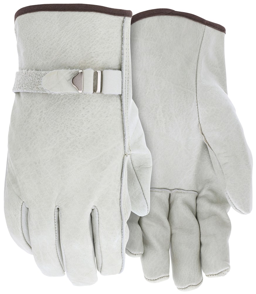 MCR Safety Durable Cowhide Leather Work Gloves - Medium