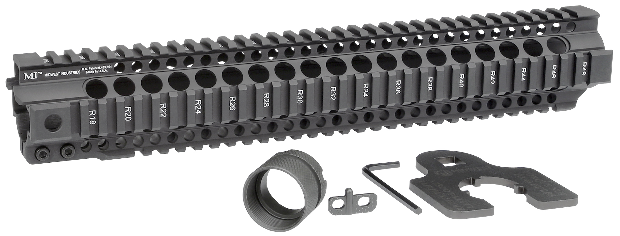 Midwest Industries 14in Combat Rail T-Series One Piece Free Float Handguard  | $10.00 Off 5 Star Rating w/ Free Shipping and Handling