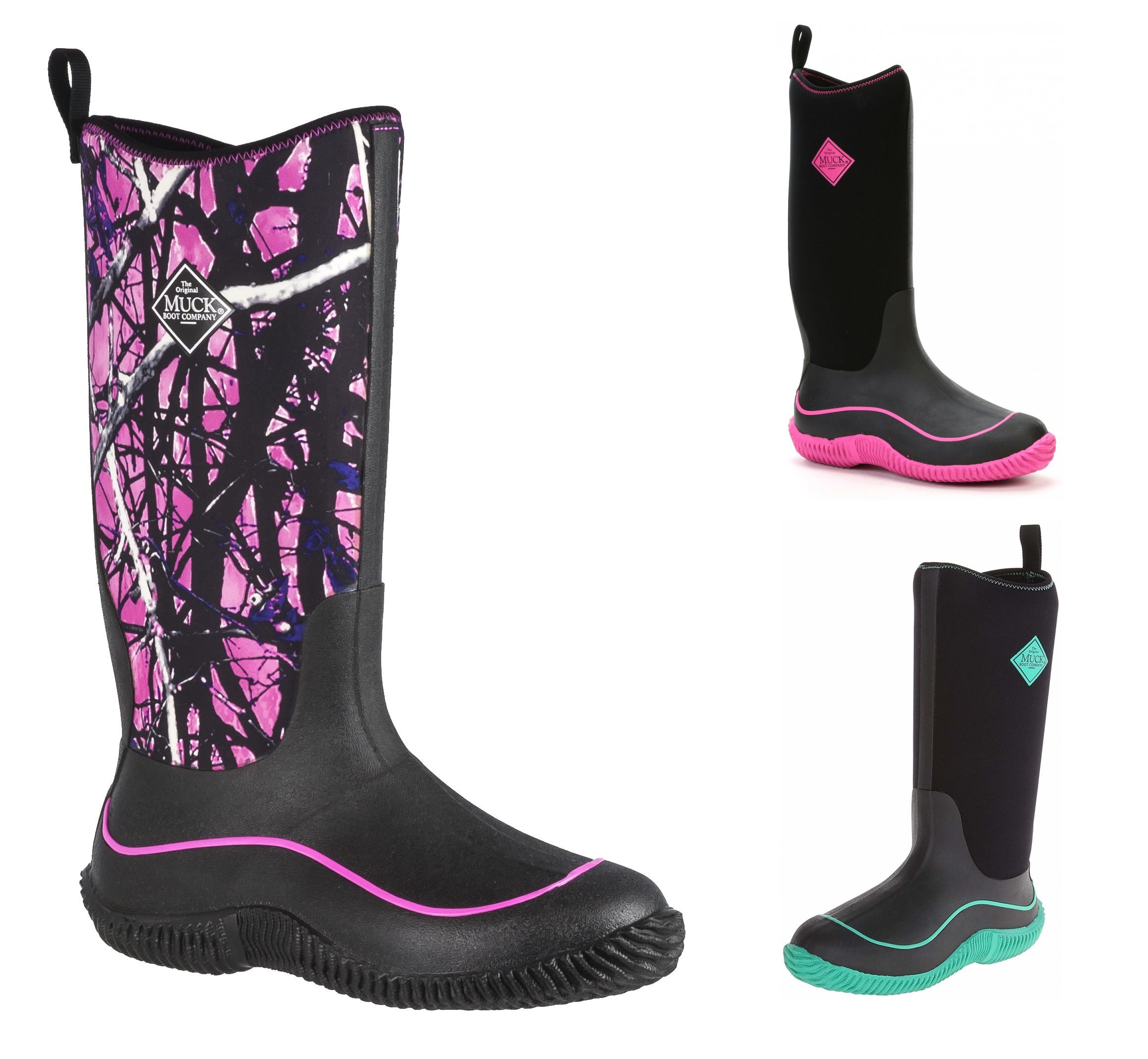 teal camo muck boots