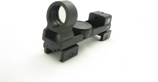 DAB NcStar 1X25 Red and Green Dot Reflex Sight/Weaver and 3/8 Dovetail Base/Black