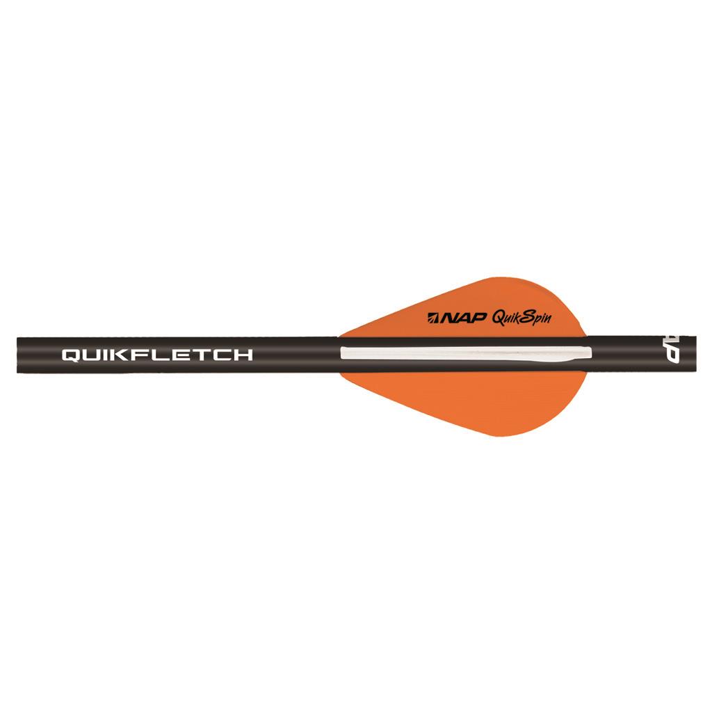 NAP Quikfletch 2" Quikspin WHITE GREEN 12 Pack #60-635 