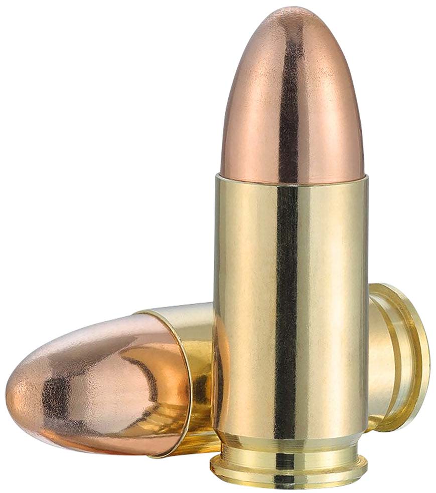 Norma 9mm Luger 147 grain Full Metal Jacket (FMJ) Brass Cased Pistol Ammunition