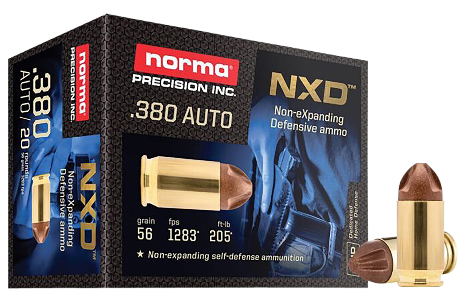 Norma Ammunition 611040020 Self Defense NXD 380 ACP 56 Gr NXD