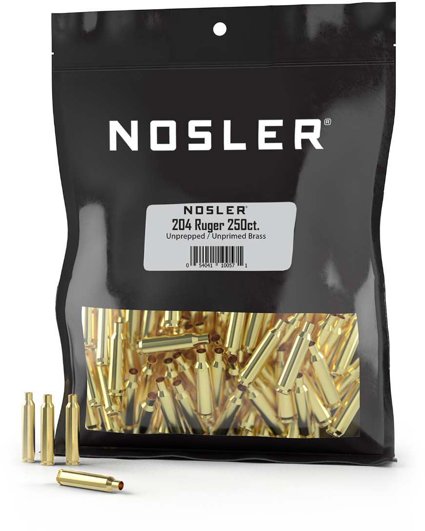 Nosler Bulk Rifle Brass .204 Ruger  21% Off Customer Rated w/ Free Shipping