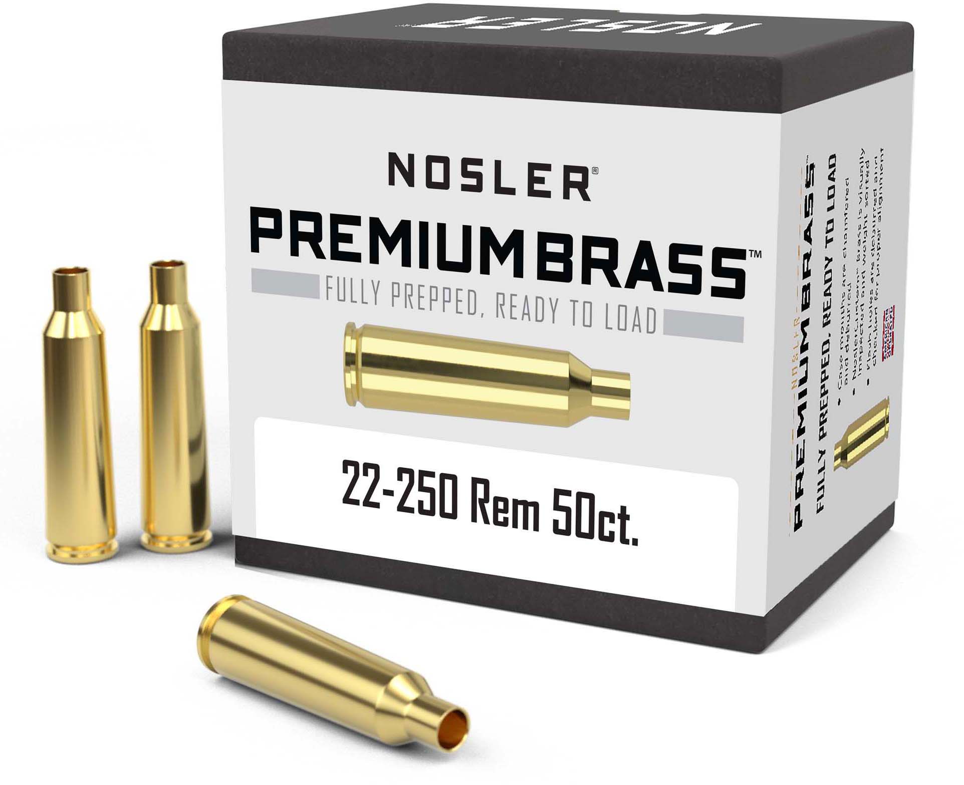 Norma Dedicated Components .22-250 Remington Rifle Brass Cartridge