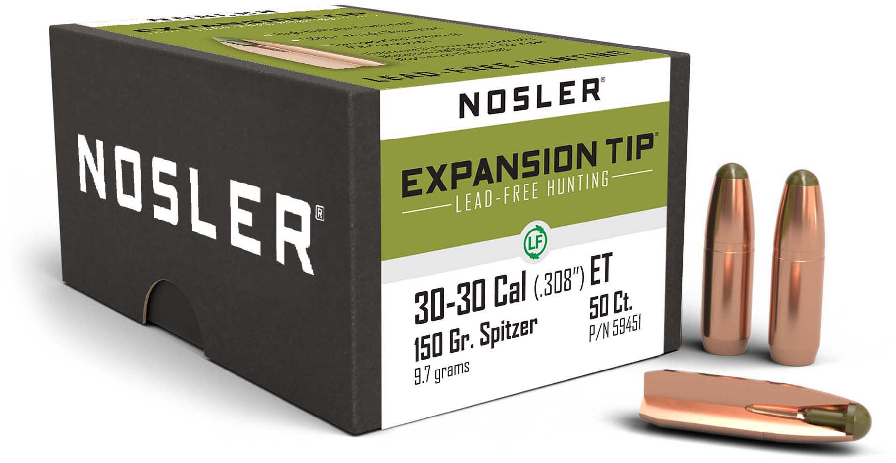 Nosler E-Tip Rifle Bullet .30-30 Caliber 150gr