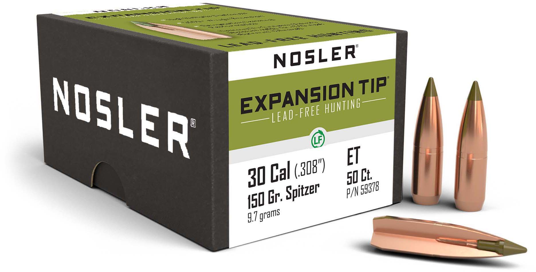 Nosler E-Tip Rifle Bullet .30 Caliber 168gr E-Tip