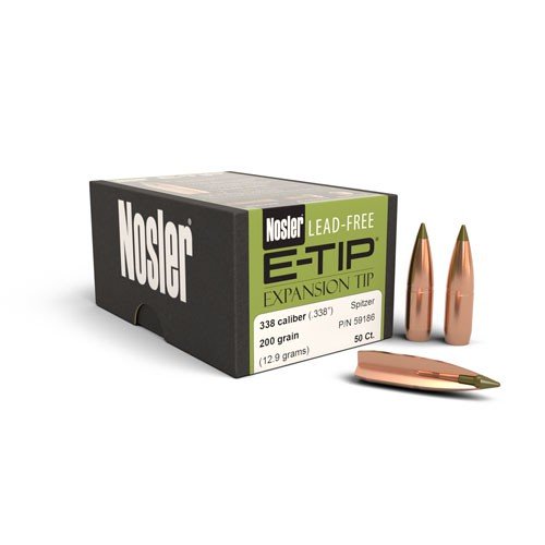 Nosler E-Tip Rifle Bullet .338 Caliber 200gr