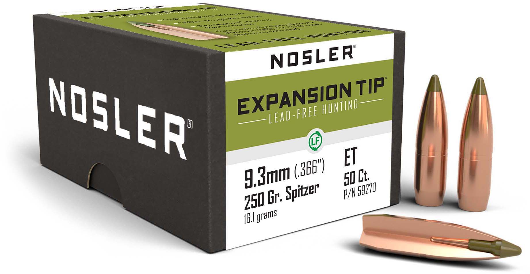 Nosler E-Tip Rifle Bullet 9.3mm 250gr