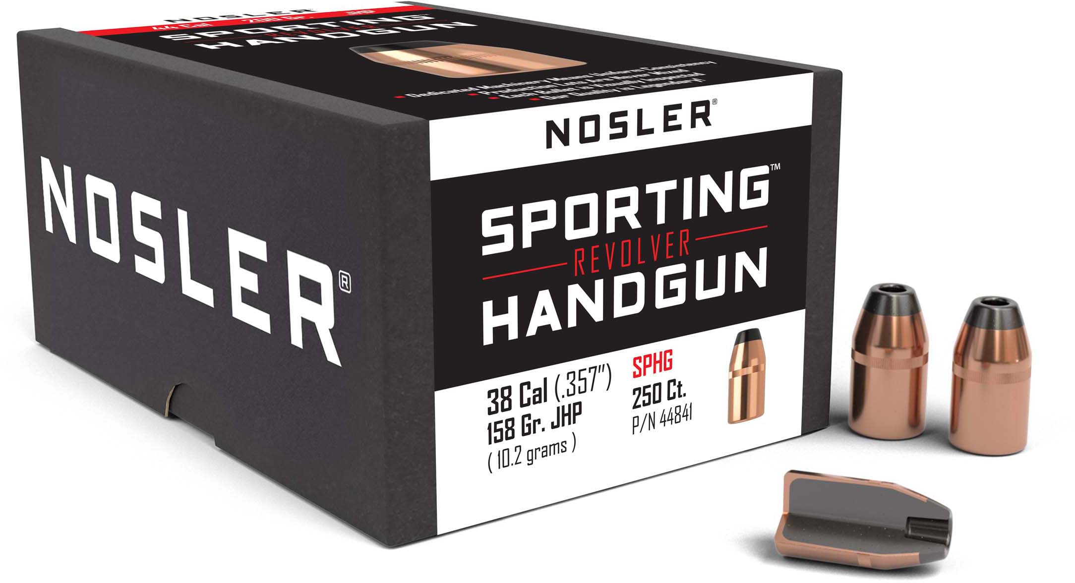 Nosler HandGun Pistol Bullet .38 Caliber 158gr JHP