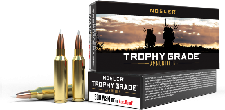 Nosler Trophy Grade .300 Winchester Short Magnum 180 Grain AccuBond Brass Cased Centerfire Rifle Ammunition