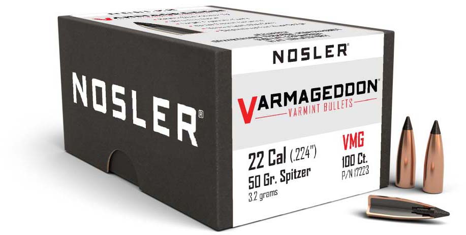 Nosler Varmageddon Rifle Bullet .22 Caliber 55gr FB Tipped