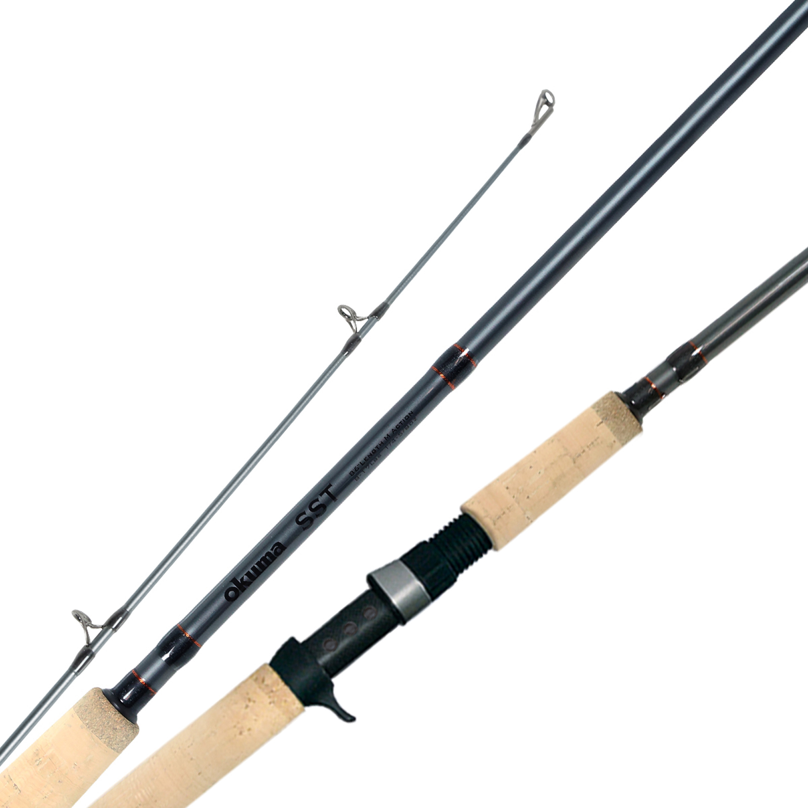 Okuma SST A Series Medium-Heavy Casting Rod with Cork Grip, 10 - 25 lbs, 3/8  - 3/4oz, 2 Piece