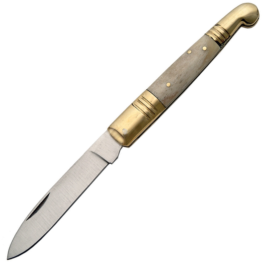 Pakistan Old Fashion Pocket Knife Free Shipping Over 49   Opplanet Pakistan Old Fashion Pocket Knife Old Fashion Knife 4 63in Closed 3 75in Satin Ss Spear Blade Natural Smooth Bone Handle Brass Bolster Natural 202884 Bo Main