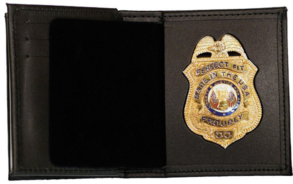 FBI Outside Mount Dress Leather Badge Case