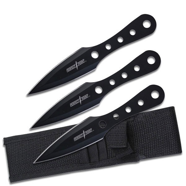 Perfect Point 3 Piece 6.5 Rainbow Throwing Knives Set - Unlimited