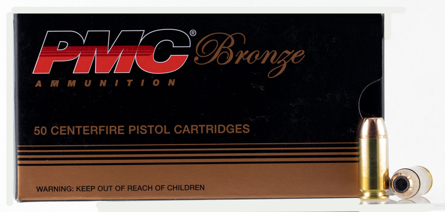 PMC Ammunition Bronze .40 S&W 165 Grain Jacketed Hollow Point Brass Cased Pistol Ammunition