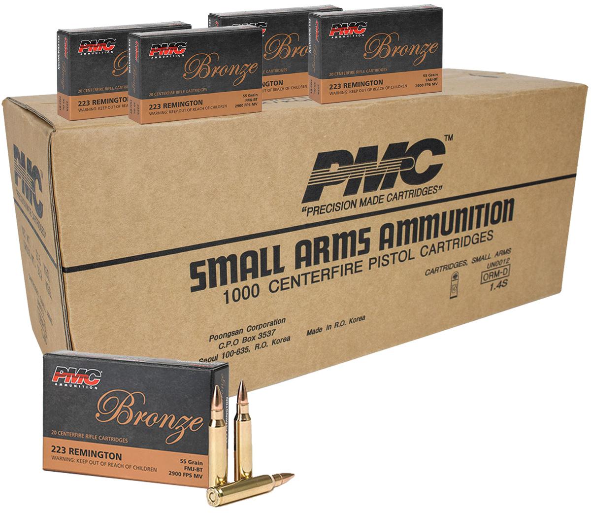 PMC Ammunition Bronze Rifle Ammunition .223 Rem 55 gr FMJ 2900 fps